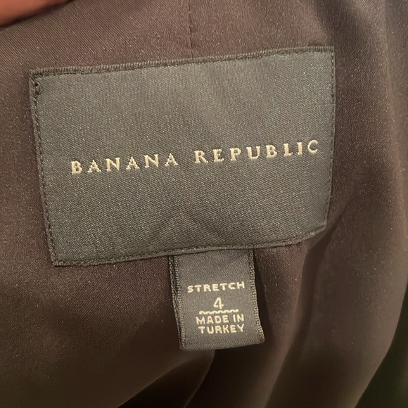 Banana Republic black stetch wool blazer sz 4 - Picture 5 of 7